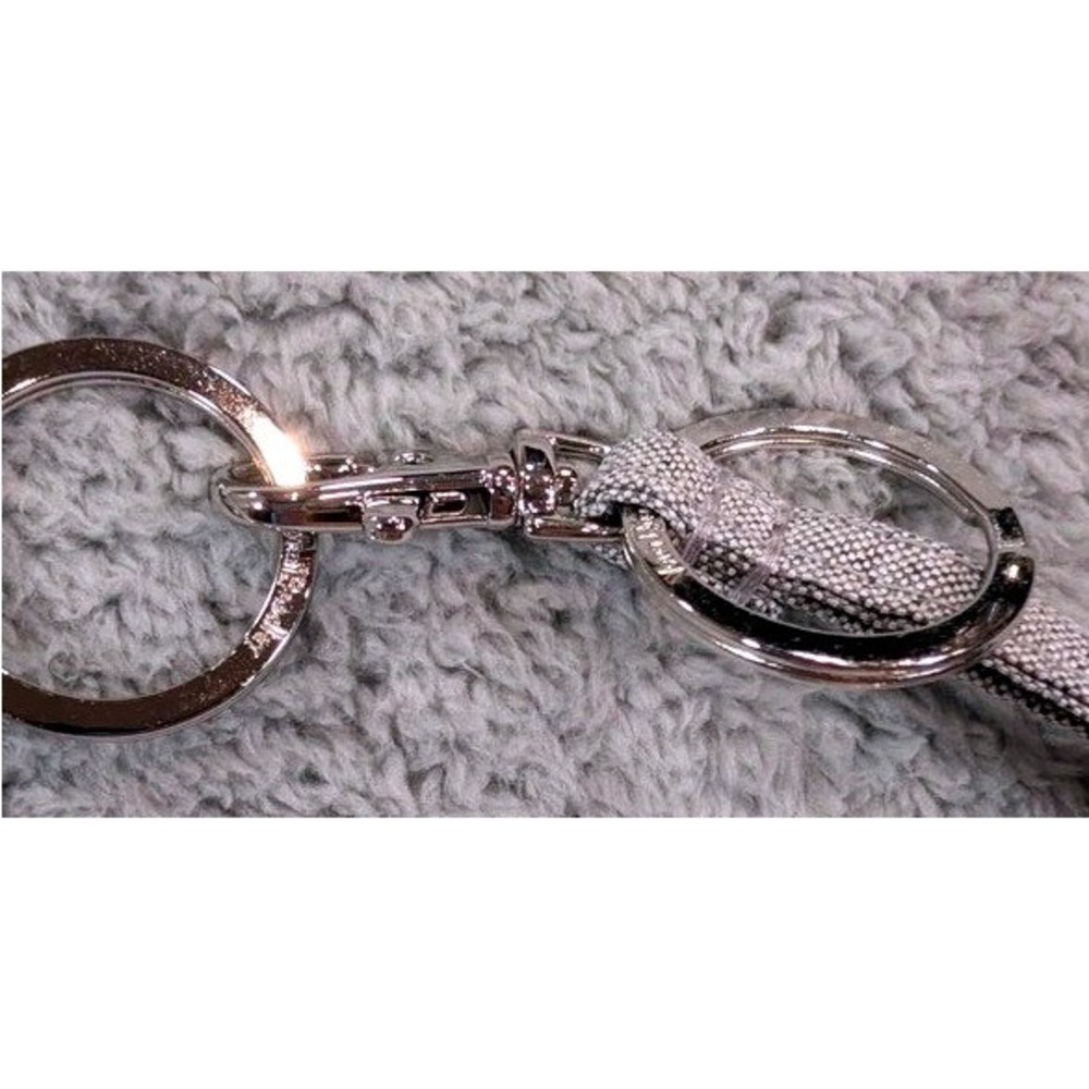Vera Bradley Zip ID Case Lanyard Womens One Size Gray Heathered ReActive Floral - Picture 10 of 11